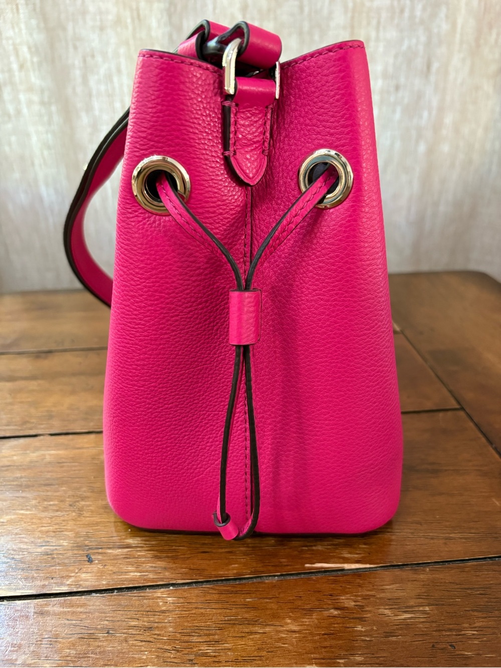 Kate Spade Hot Pink Marti Leather Bucket Bag - Picture 6 of 11